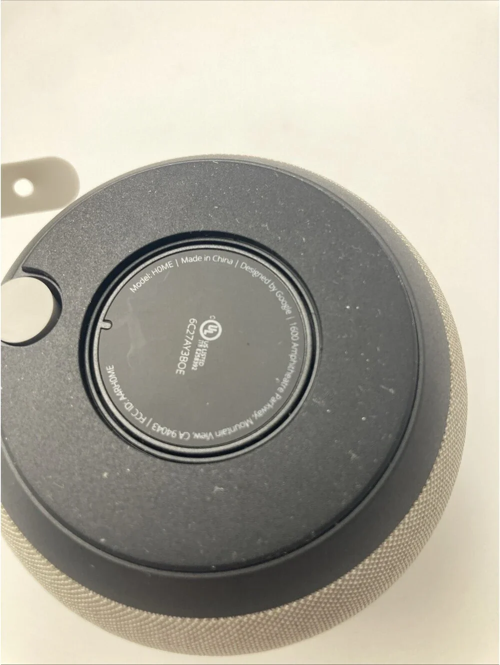 (A) Google Home Original 1st Gen Smart Speaker White/Slate w/ Power Cord